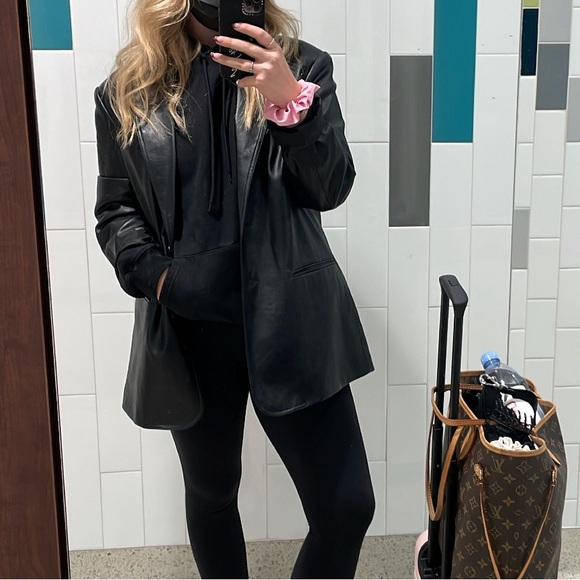 Zara Leather Blazer - Picture 4 of 6